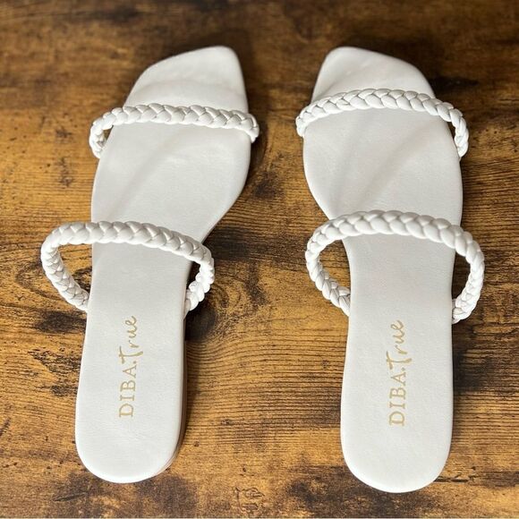 Diba True Jo Vial Leather Braided Sandal in Off White, Size 9. New in Box! - Picture 8 of 16